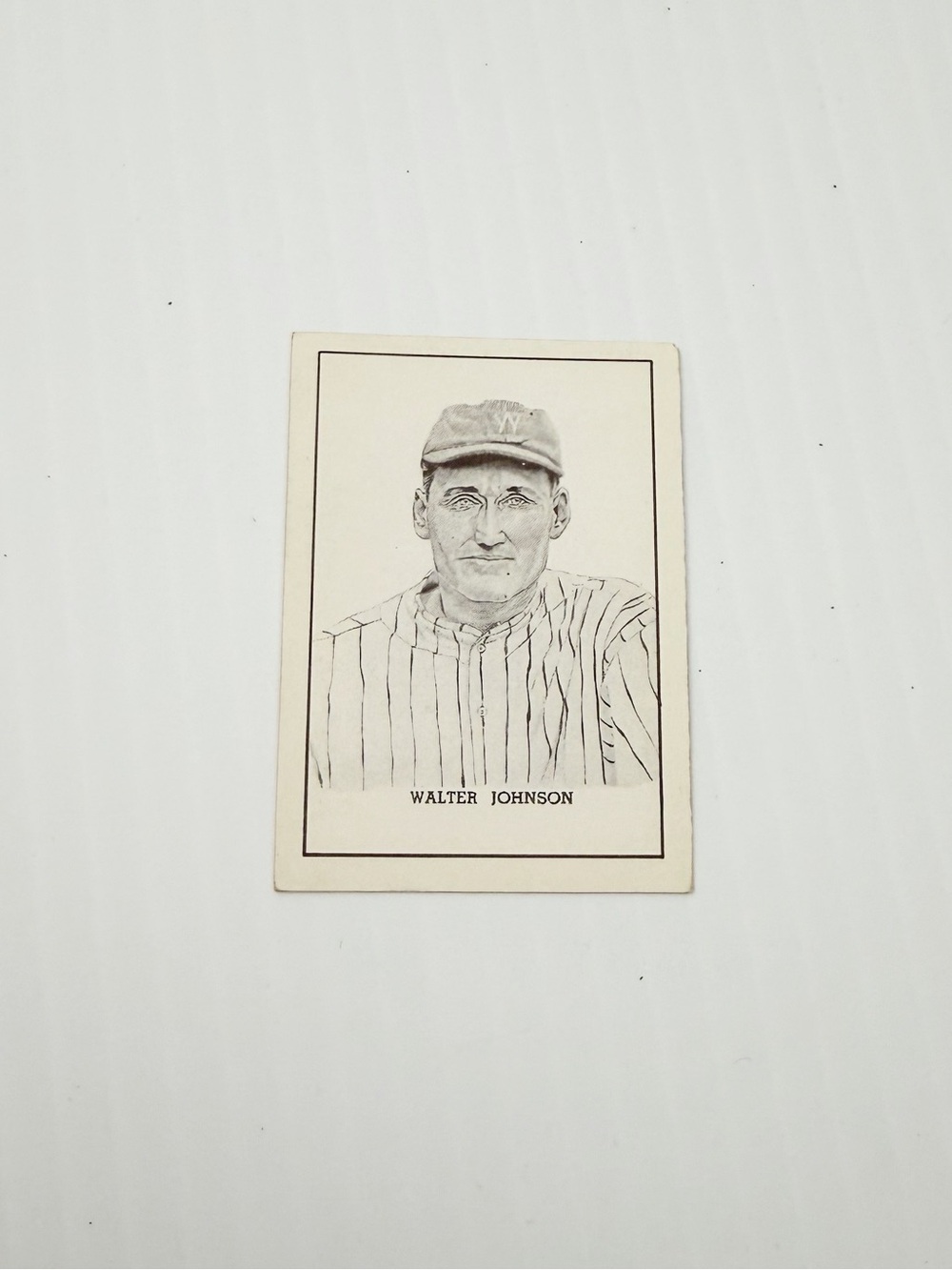 Vintage 1950 Callahan Hall of Fame Walter Johnson Baseball Trading Card